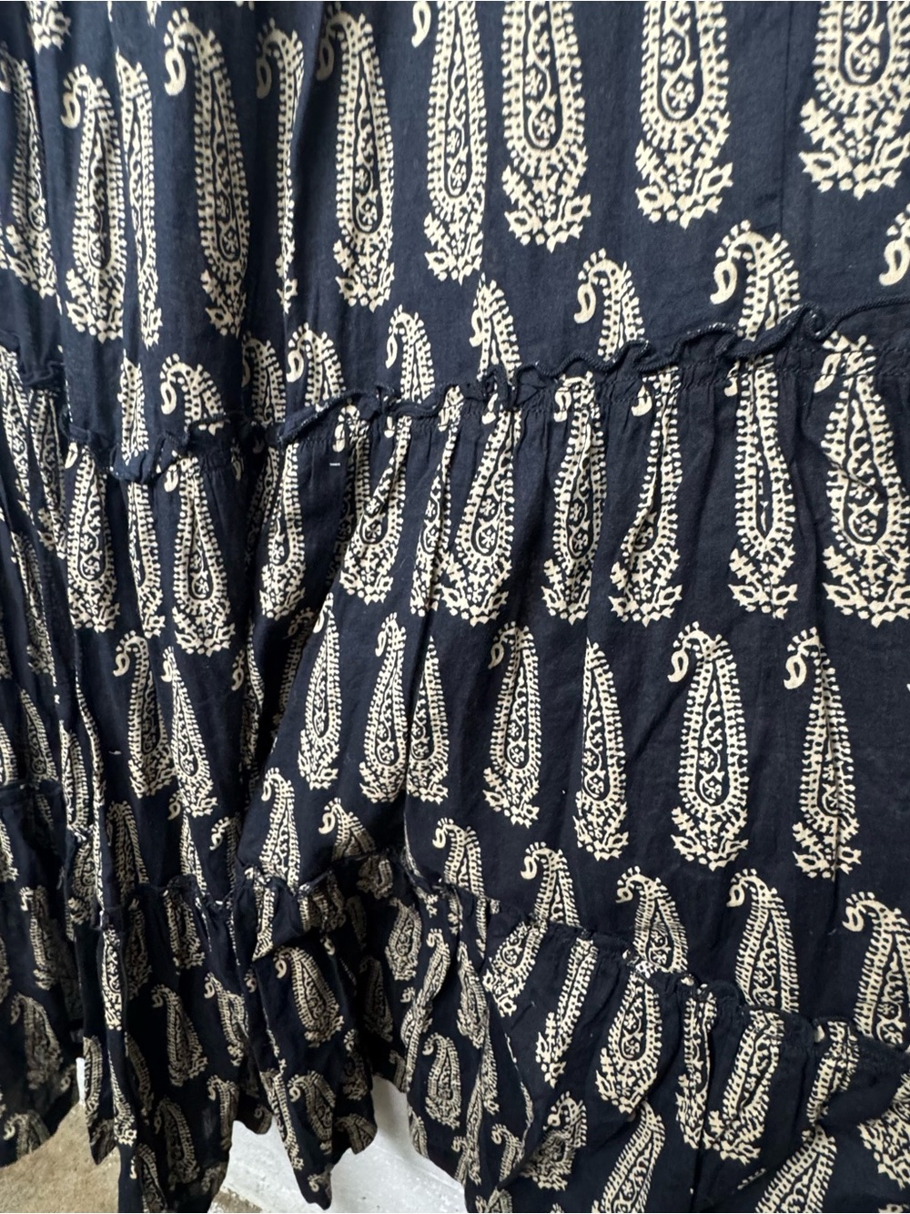 Denim and Supply Ralph Lauren Paisley Printed Tiered books Maxi dress M Cotton - Picture 4 of 12